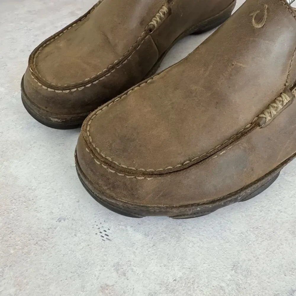 Olukai Shoes Men's Size 10 Moloa Kapa Slip On Drop In Heel Casual Resort READ
